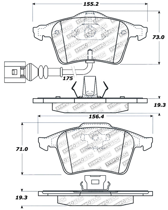 StopTech 309.09153 StopTech Sport Brake Pads with Shims and Hardware - Truck Part Superstore