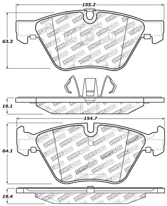 StopTech 309.10611 StopTech Sport Brake Pads with Shims and Hardware - Truck Part Superstore