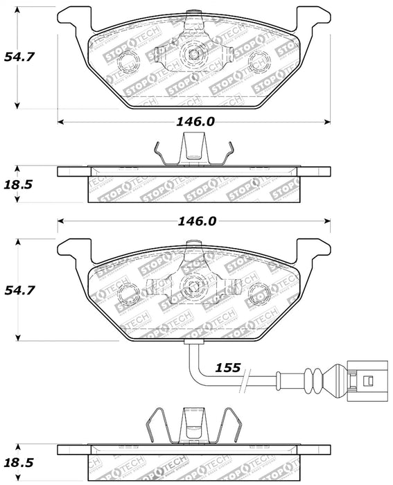 StopTech 309.07681 StopTech Sport Brake Pads with Shims and Hardware - Truck Part Superstore