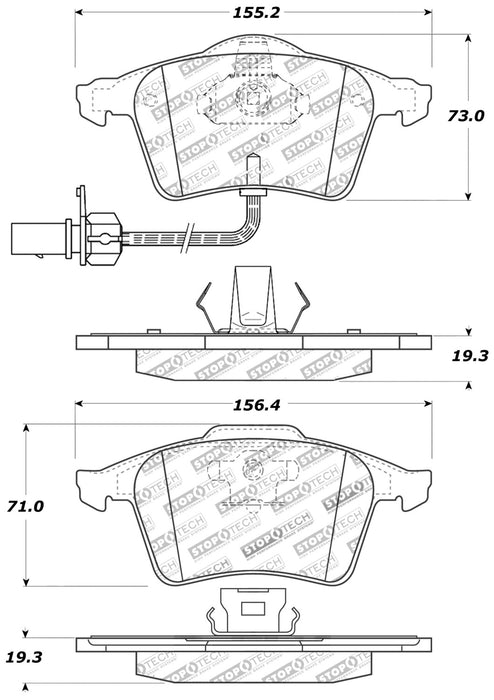 StopTech 309.09152 StopTech Sport Brake Pads with Shims and Hardware - Truck Part Superstore