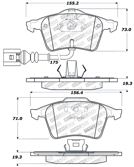StopTech 309.09153 StopTech Sport Brake Pads with Shims and Hardware - Truck Part Superstore