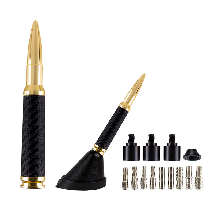 Metra Electronics 30GCF Replica Antenna; .30 Cal; Gold w/Carbon Fiber; - Truck Part Superstore