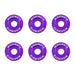 Mishimoto MMFW-LG-6PR Mishimoto M6 X 1.0 Fender Washer and Bolt Kit, 20mm OD, 6 pcs, Purple - Truck Part Superstore