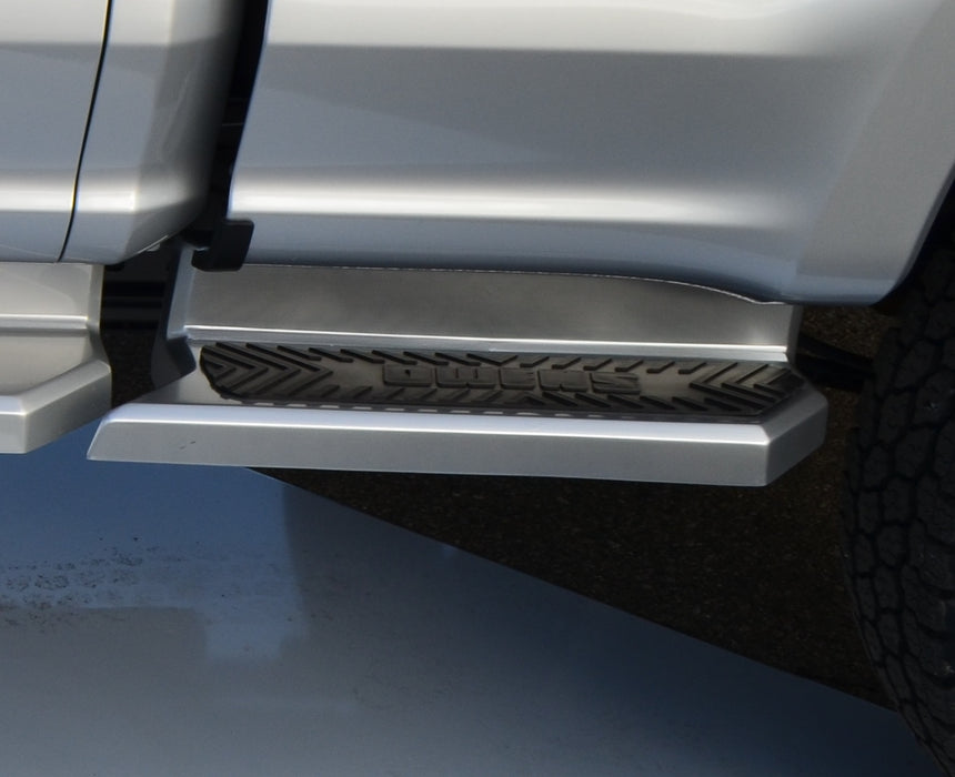 Owens Products 31006 Running Boards Glastep Custom Molded Fiberglass 17-18 Ford F250 Sd/F350 Sd Short Beds Fiberglass Gray Owens Products - Truck Part Superstore