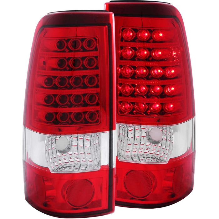 Anzo USA 311010 Tail Light Assembly; LED; Red/Clear Lens; Pair; - Truck Part Superstore