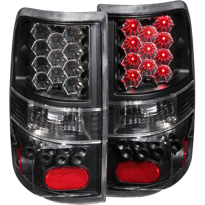 Anzo USA 311024 Tail Light Assembly; LED; Clear Lens; Black Housing; Pair; - Truck Part Superstore