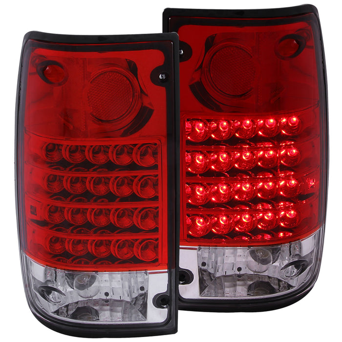 Anzo USA 311043 Tail Light Assembly; LED; Red/Clear Lens; Pair; - Truck Part Superstore