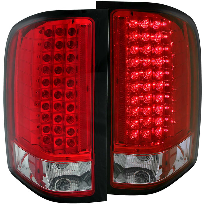 Anzo USA 311047 Tail Light Assembly; LED; Red/Clear Lens; Pair; - Truck Part Superstore