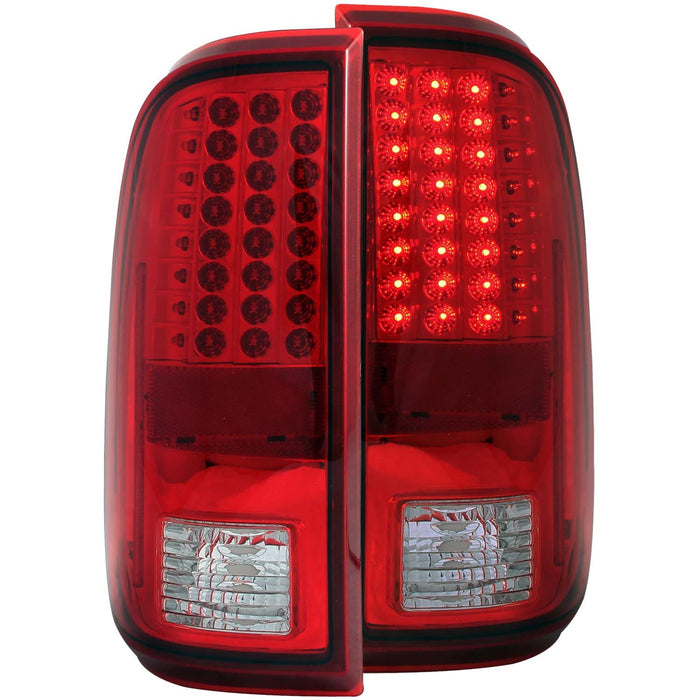 Anzo USA 311050 Tail Light Assembly; LED; Red/Clear Lens; Pair; - Truck Part Superstore