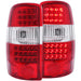Anzo USA 311100 Tail Light Assembly; LED; Red/Clear Lens; Red Reflector; Pair; Chrome; - Truck Part Superstore