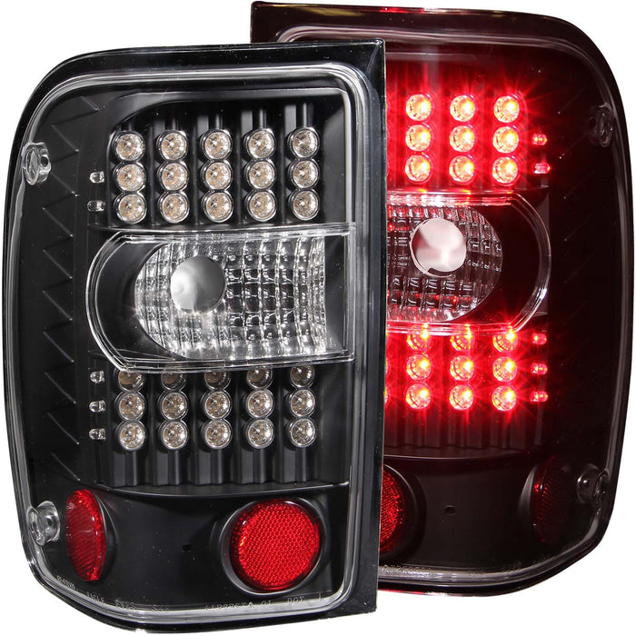 Anzo USA 311107 Tail Light Assembly; LED; Clear Lens; Black Housing; Pair; - Truck Part Superstore