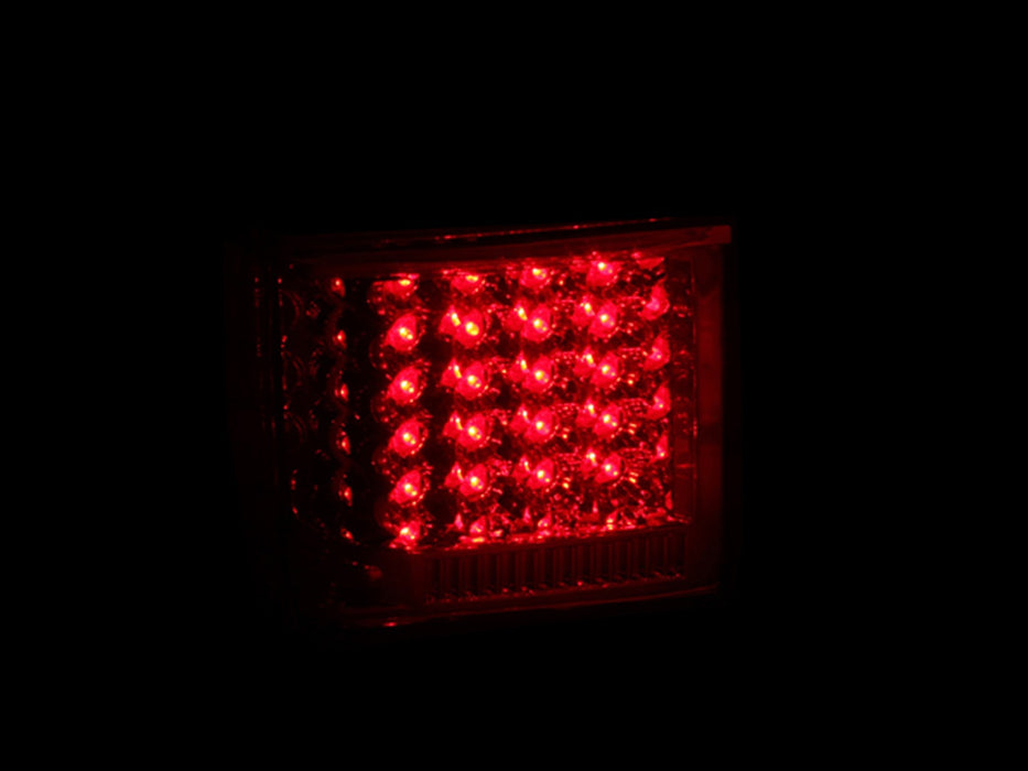 Anzo USA 311108 Tail Light Assembly; LED; Red/Clear Lens; Pair; - Truck Part Superstore