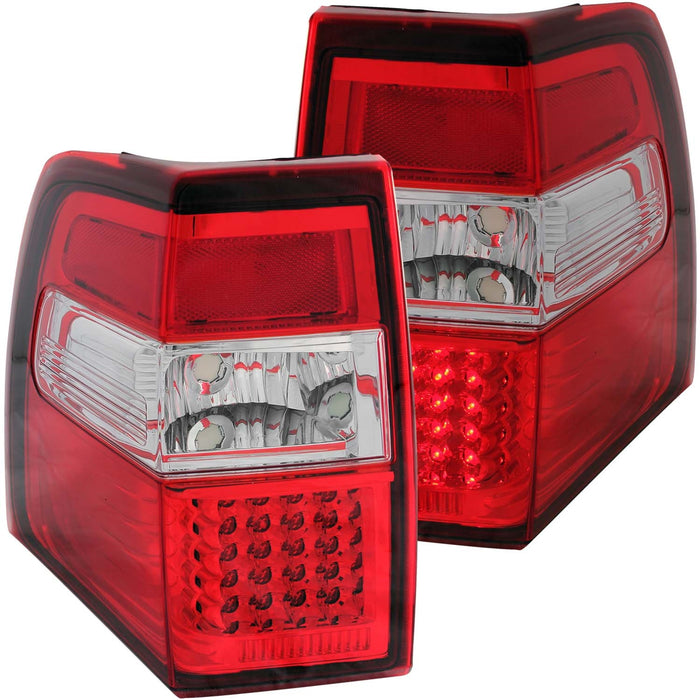 Anzo USA 311108 Tail Light Assembly; LED; Red/Clear Lens; Pair; - Truck Part Superstore