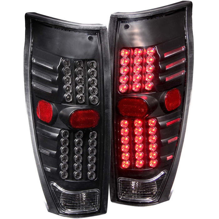 Anzo USA 311115 Tail Light Assembly; LED; Clear Lens; Black Housing; Pair; - Truck Part Superstore