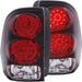 Anzo USA 311116 Tail Light Assembly; LED; Red/Clear Lens; Pair; - Truck Part Superstore