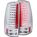 Anzo USA 311141 Tail Light Assembly; LED; Clear Lens; Chrome Housing; G4; Pair; - Truck Part Superstore