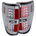 Anzo USA 311147 Tail Light Assembly; LED; Red/White; Clear Lens; Chrome Housing; Pair; - Truck Part Superstore