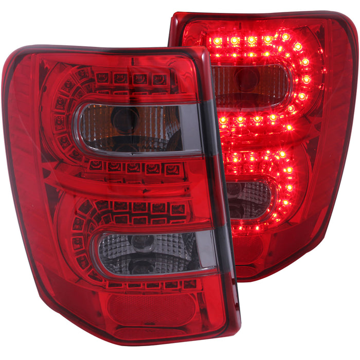 Anzo USA 311180 Tail Light Assembly; LED; Red/Smoke Lens; Red Reflector; Pair; - Truck Part Superstore