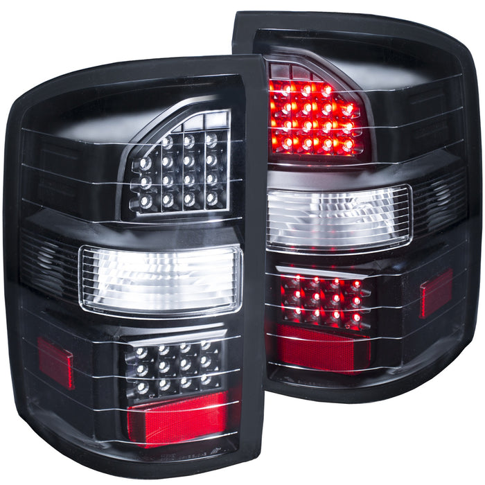 ANZO USA 311220 Tail Light Assembly; LED; Clear Lens; Black Housing; Pair; - Truck Part Superstore