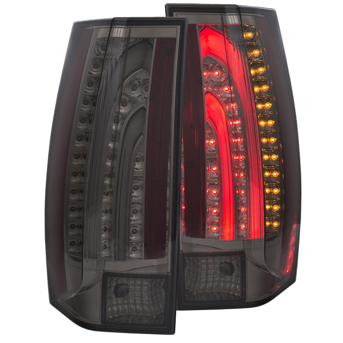 Anzo USA 311232 Tail Light Assembly; LED; Smoke Lens; G5; Escalade Look; Pair; - Truck Part Superstore