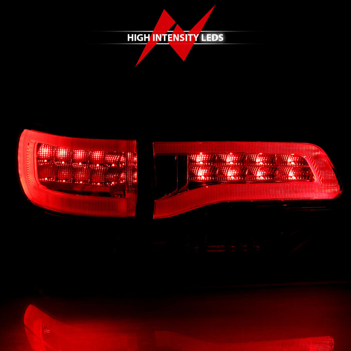 ANZO USA 311251 Tail Light Assembly; LED; Red/Smoke Lens; Chrome Housing; Pair; - Truck Part Superstore