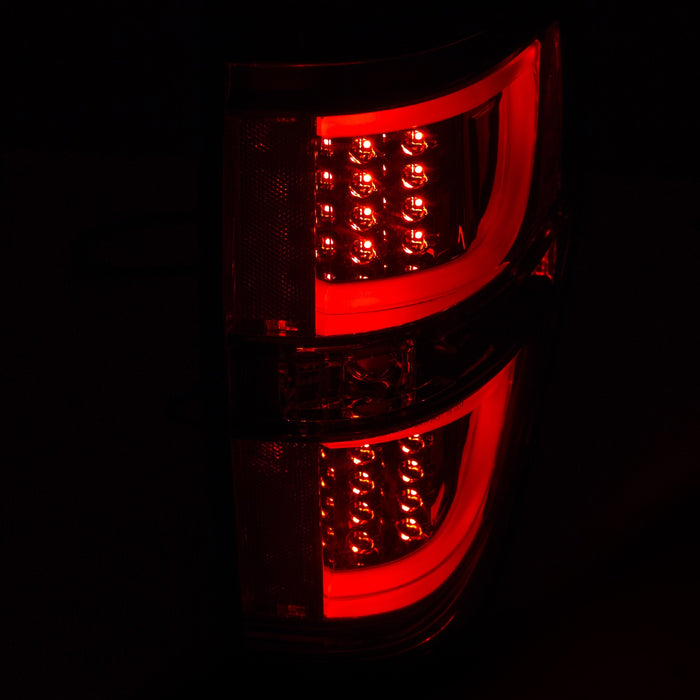 Anzo USA 311258 Tail Light Assembly; LED; Red/Smoke Lens; Black Housing; Pair; - Truck Part Superstore