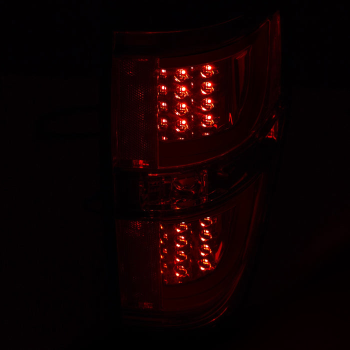 Anzo USA 311258 Tail Light Assembly; LED; Red/Smoke Lens; Black Housing; Pair; - Truck Part Superstore