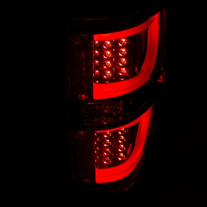Anzo USA 311258 Tail Light Assembly; LED; Red/Smoke Lens; Black Housing; Pair; - Truck Part Superstore