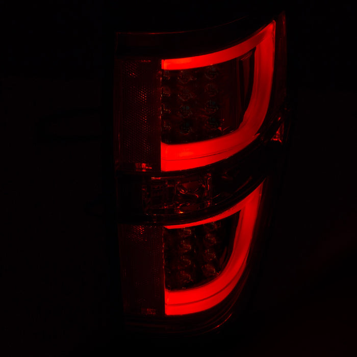 Anzo USA 311260 Tail Light Assembly; LED; Red/Clear Lens; Chrome Housing; Pair; - Truck Part Superstore