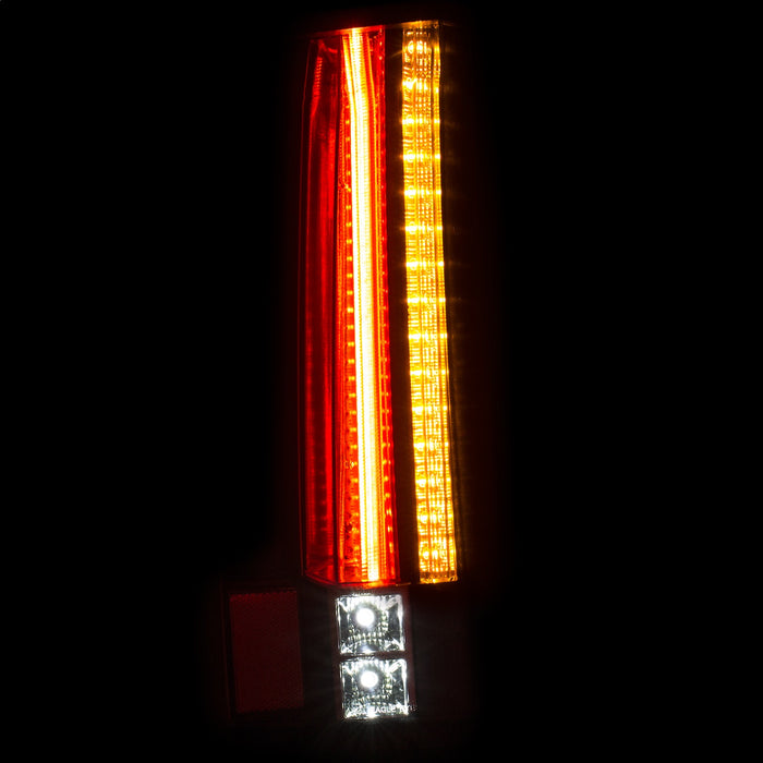 Anzo USA 311275 Tail Light Assembly; Clear Lens; Black Housing; Pair; w/LED; - Truck Part Superstore