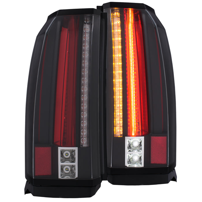 Anzo USA 311275 Tail Light Assembly; Clear Lens; Black Housing; Pair; w/LED; - Truck Part Superstore