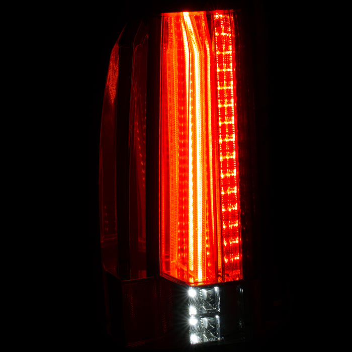 Anzo USA 311280 Tail Light Assembly; Clear Lens; Chrome Housing; Pair; w/LED; - Truck Part Superstore