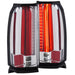 Anzo USA 311280 Tail Light Assembly; Clear Lens; Chrome Housing; Pair; w/LED; - Truck Part Superstore