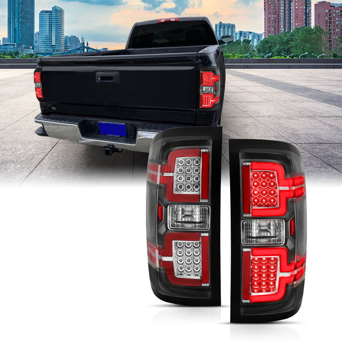 Anzo USA 311289 Tail Light Assembly; LED; Black Lens; Pair; - Truck Part Superstore