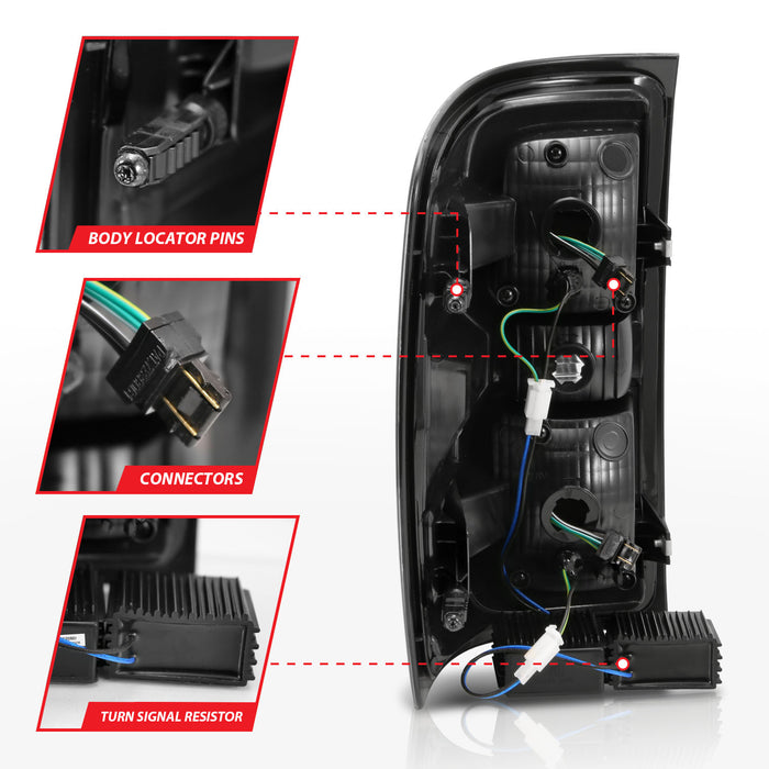 Anzo USA 311289 Tail Light Assembly; LED; Black Lens; Pair; - Truck Part Superstore
