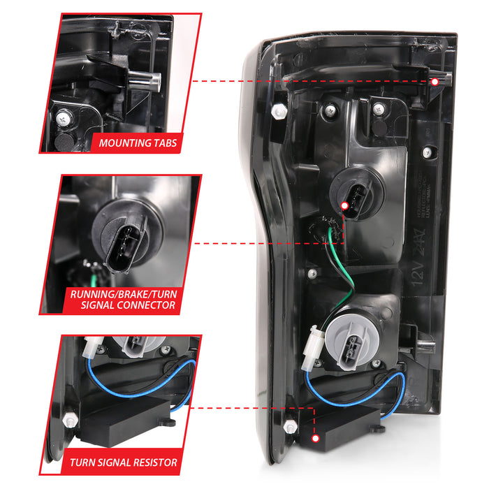 Anzo USA 311293 Tail Light Assembly; LED; w/Black Sequential Lens; Pair; - Truck Part Superstore