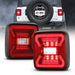 Anzo USA 311295 Tail Light Assembly; LED; Red/Clear Lens; Pair; - Truck Part Superstore