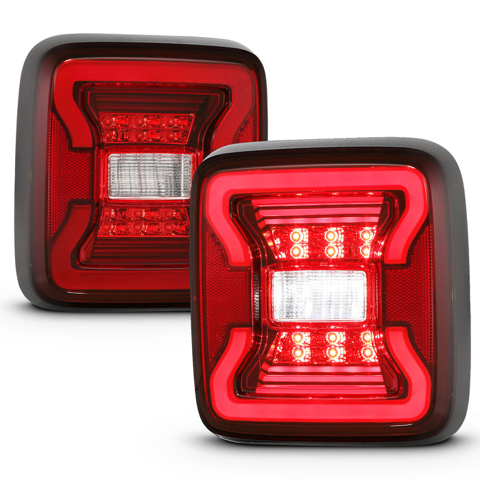Anzo USA 311295 Tail Light Assembly; LED; Red/Clear Lens; Pair; - Truck Part Superstore