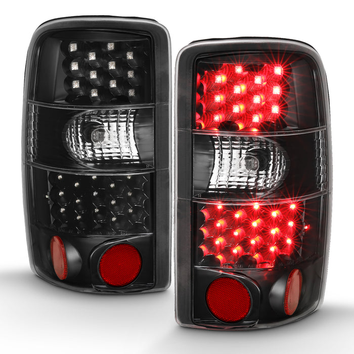 Anzo USA 311298 Tail Light Assembly; LED; Black/Clear Lens; Pair; - Truck Part Superstore