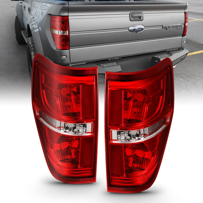 Anzo USA 311299 Tail Light Assembly; Red/Clear Lens; w/o Bulb; Pair; - Truck Part Superstore