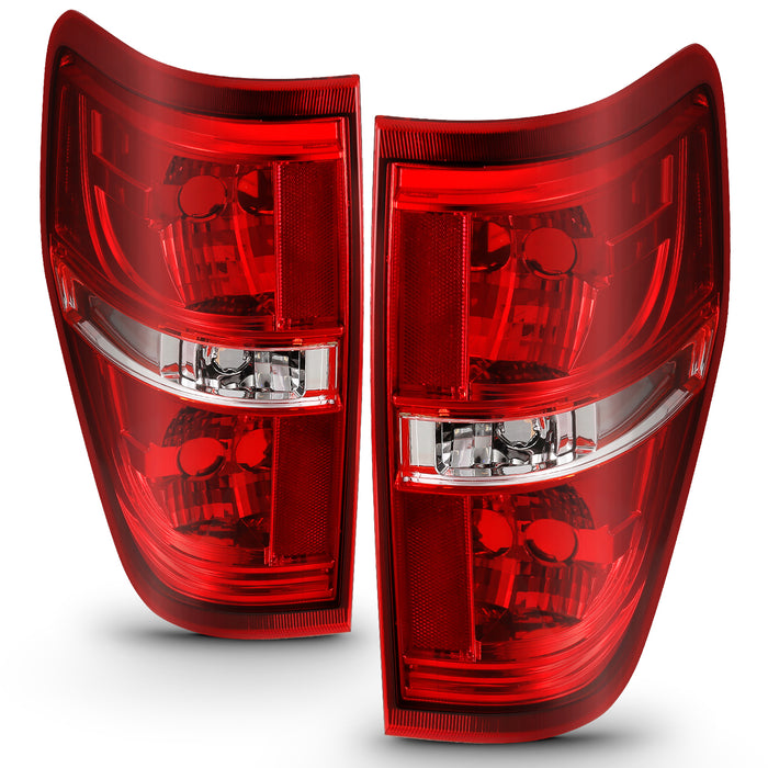 Anzo USA 311299 Tail Light Assembly; Red/Clear Lens; w/o Bulb; Pair; - Truck Part Superstore