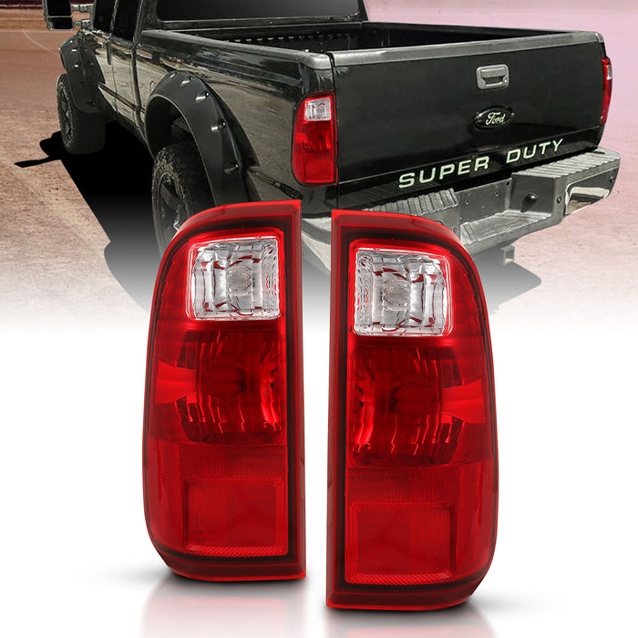 Anzo USA 311305 Tail Light Assembly; Red/Clear Lens; OE Replacement; - Truck Part Superstore