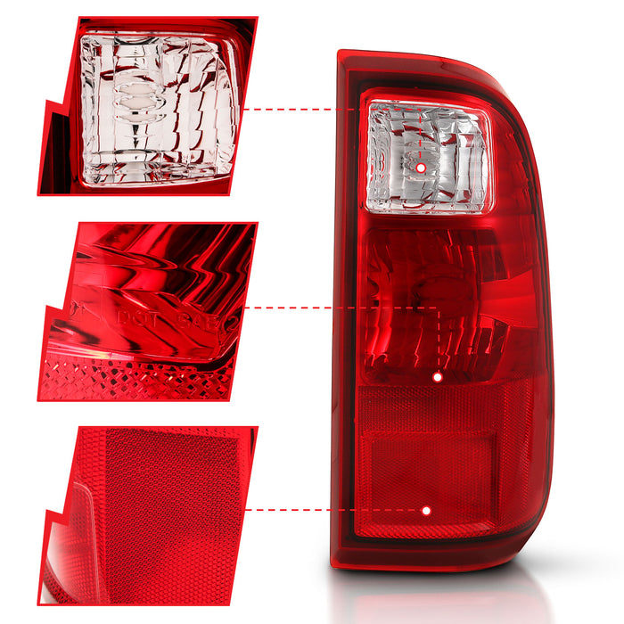 Anzo USA 311305 Tail Light Assembly; Red/Clear Lens; OE Replacement; - Truck Part Superstore