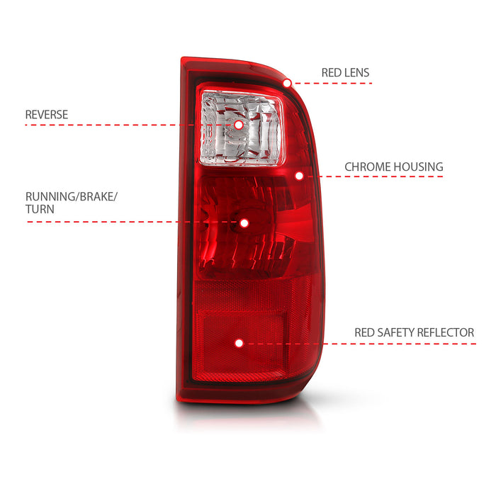 Anzo USA 311305 Tail Light Assembly; Red/Clear Lens; OE Replacement; - Truck Part Superstore