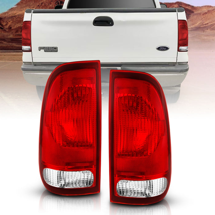 Anzo USA 311307 Tail Light Assembly; Red/Clear Lens; OE Replacement; - Truck Part Superstore