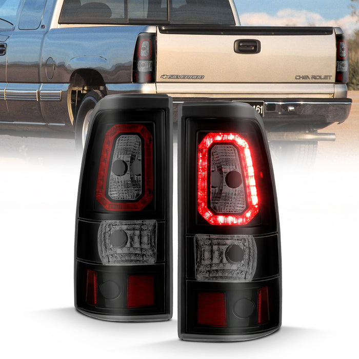 Anzo USA 311325 Tail Light Assembly; LED; Smoke Lens; Black Housing; Pair; - Truck Part Superstore