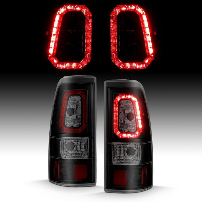 Anzo USA 311325 Tail Light Assembly; LED; Smoke Lens; Black Housing; Pair; - Truck Part Superstore