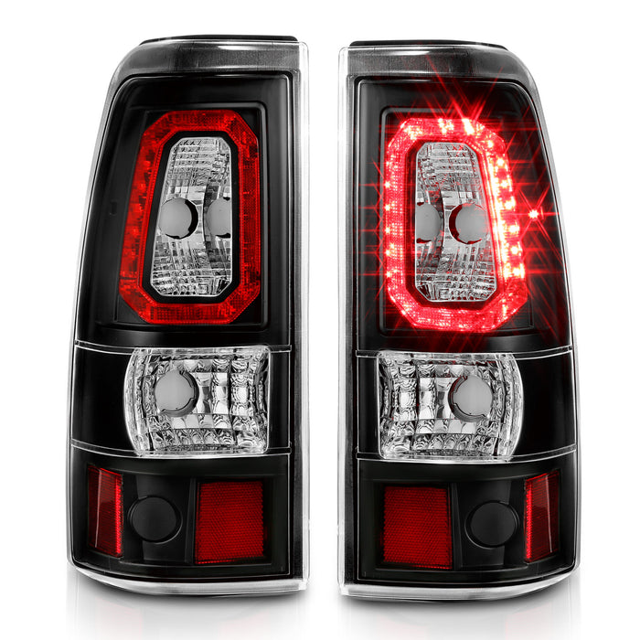 Anzo USA 311327 Tail Light Assembly; LED; Clear Lens; Black Housing; Pair; - Truck Part Superstore