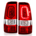 Anzo USA 311329 Tail Light Assembly; LED; Red/Clear Lens; Chrome Housing; Pair; - Truck Part Superstore