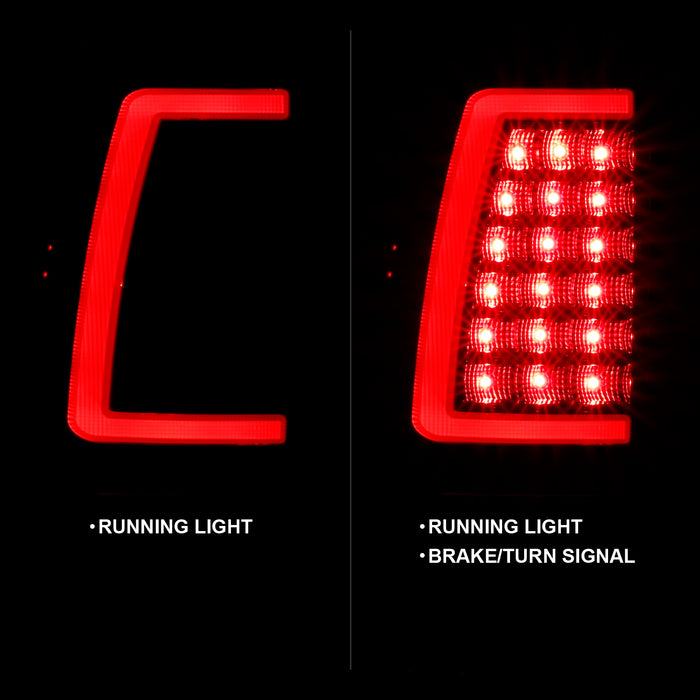 Anzo USA 311330 Tail Light Assembly; LED; Clear Lens; Black; Pair; - Truck Part Superstore